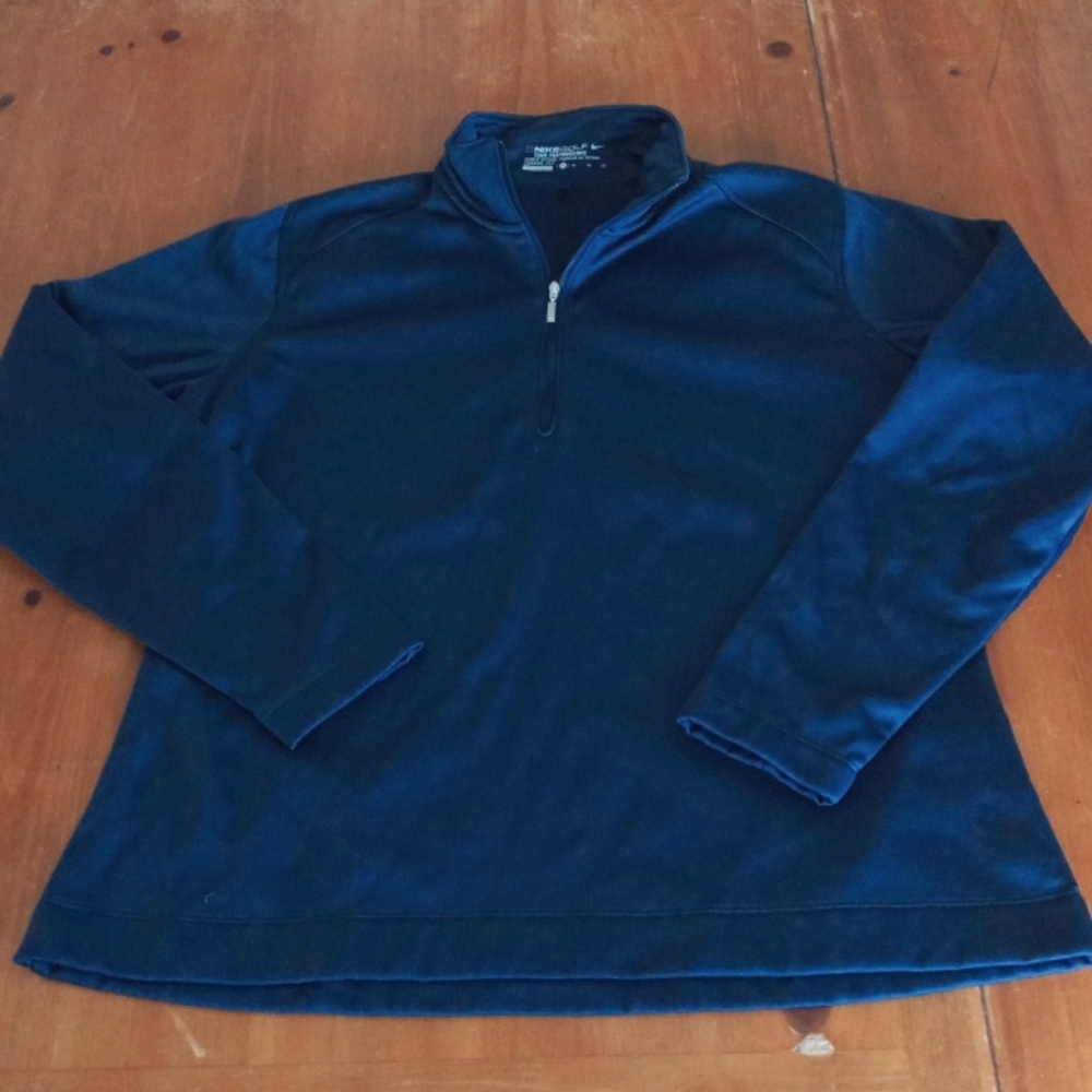 Womans Nike Golf Navy Half Zip Pullover XL